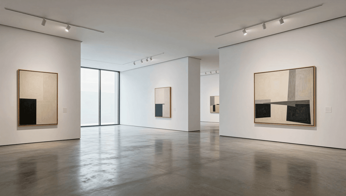 Modern art gallery interior