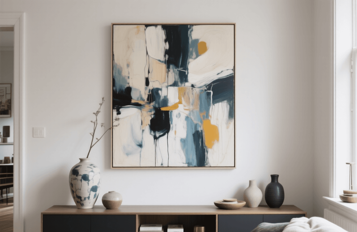 Beautiful fine art prints on a modern wall