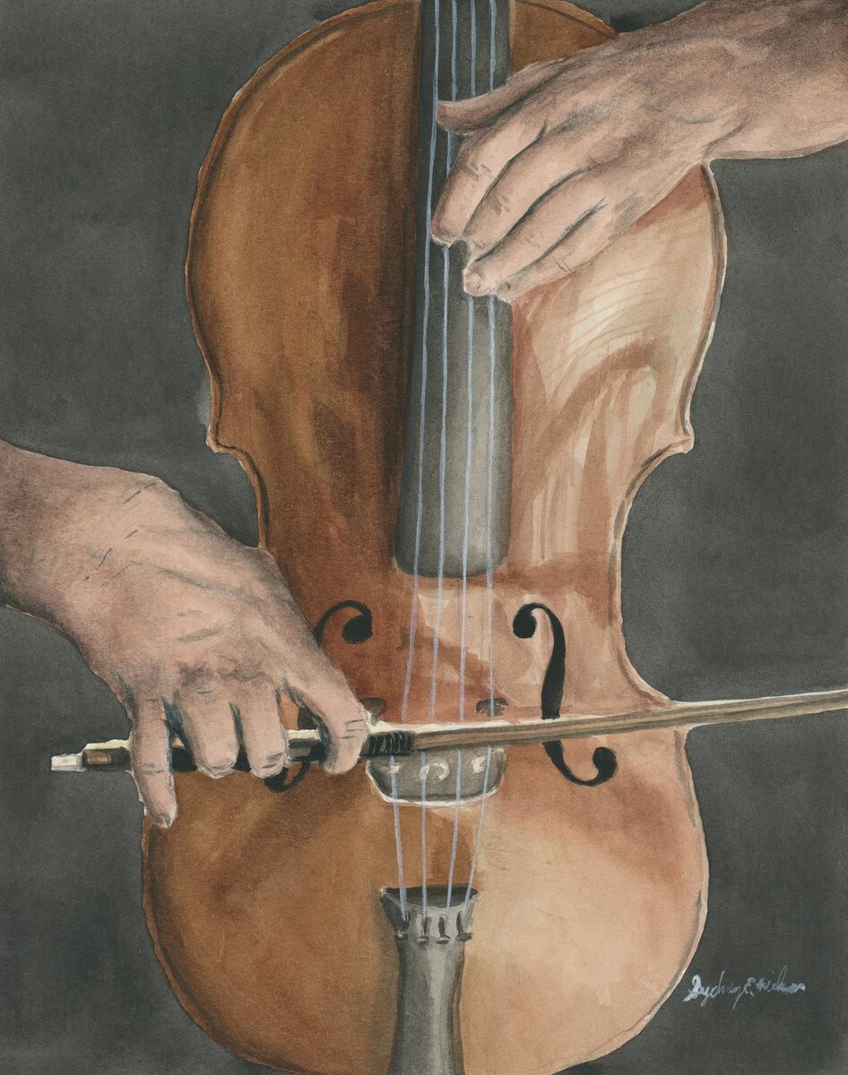 Hands Playing Cello